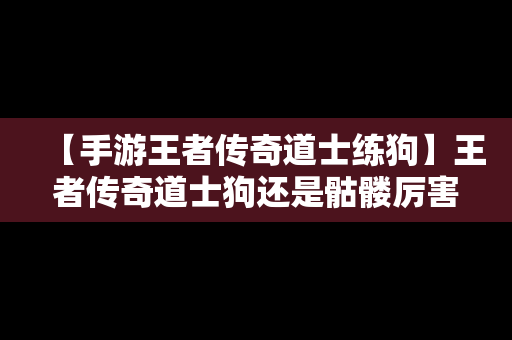 【手游王者传奇道士练狗】王者传奇道士狗还是骷髅厉害