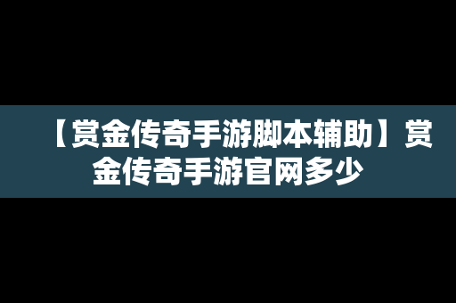 【赏金传奇手游脚本辅助】赏金传奇手游官网多少